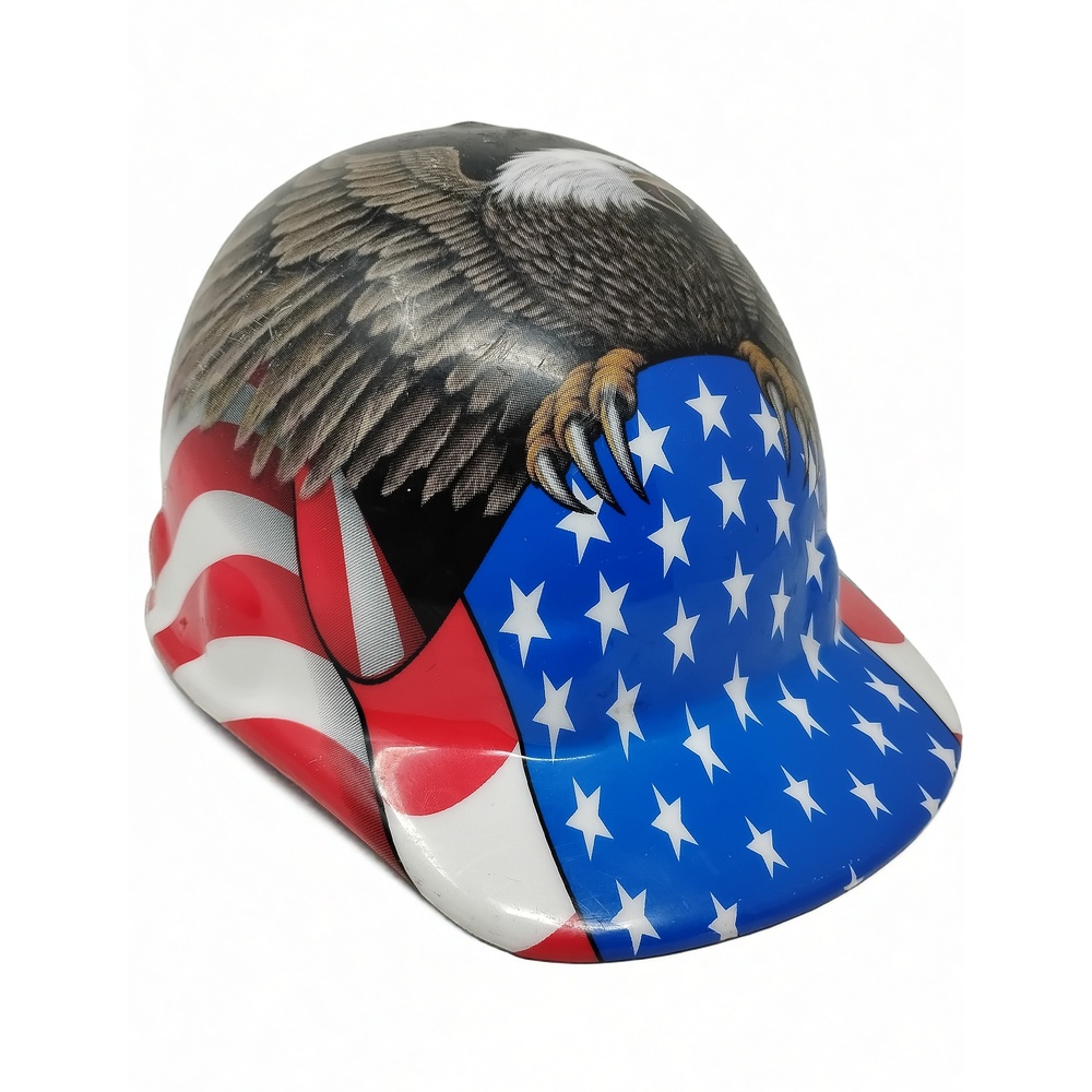 Honeywell Fibre-Metal E1 Hard Hat Patriotic Eagle American Flag Workwear Gear